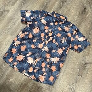 Patagonia Shirt Men's XL Organic Cotton Floral Short Sleeve Button Up Shirt